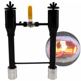 Simond Store Propane Forge Double Burner Kit - Steel Propane Burner with Valve