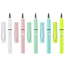 5PCS Jinhao 619 Resin Fountain Pen Set, Iridium Fine Nib Smooth Writing Pen with Ink Converter (Macaron Color)