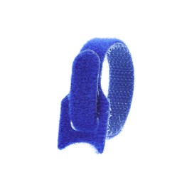 6 Inch Blue Hook and Loop Tie Wrap - 50 Pack