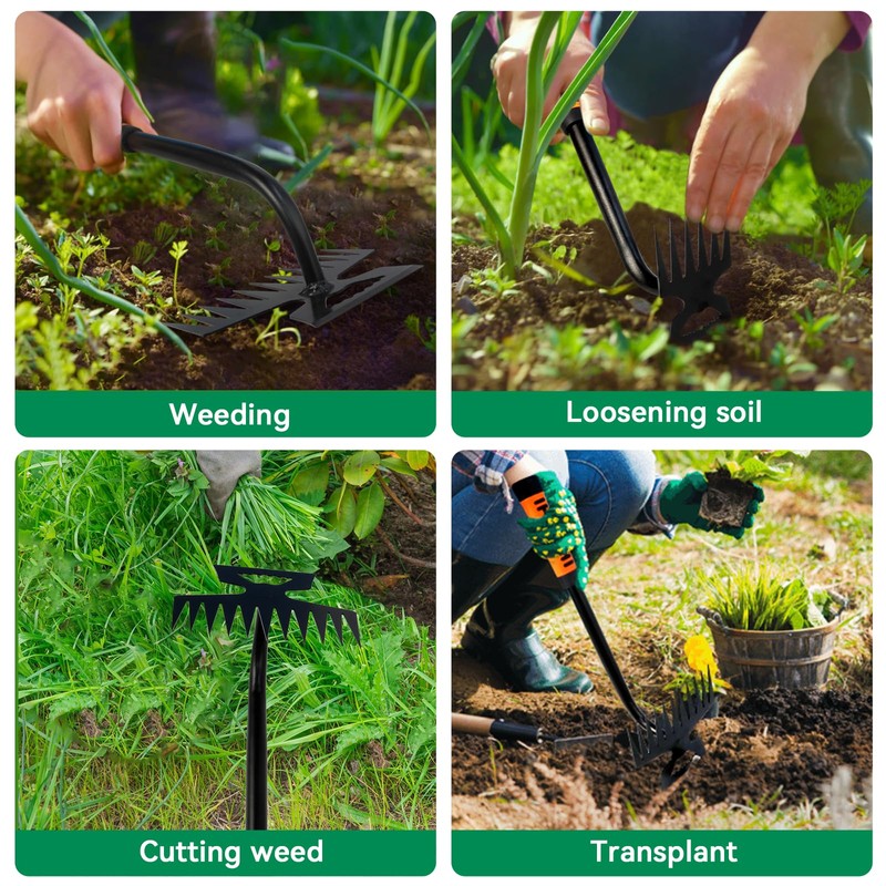 ELECROW Weed Puller Tools, 2 Pcs Hand Weeder, Weed Remover