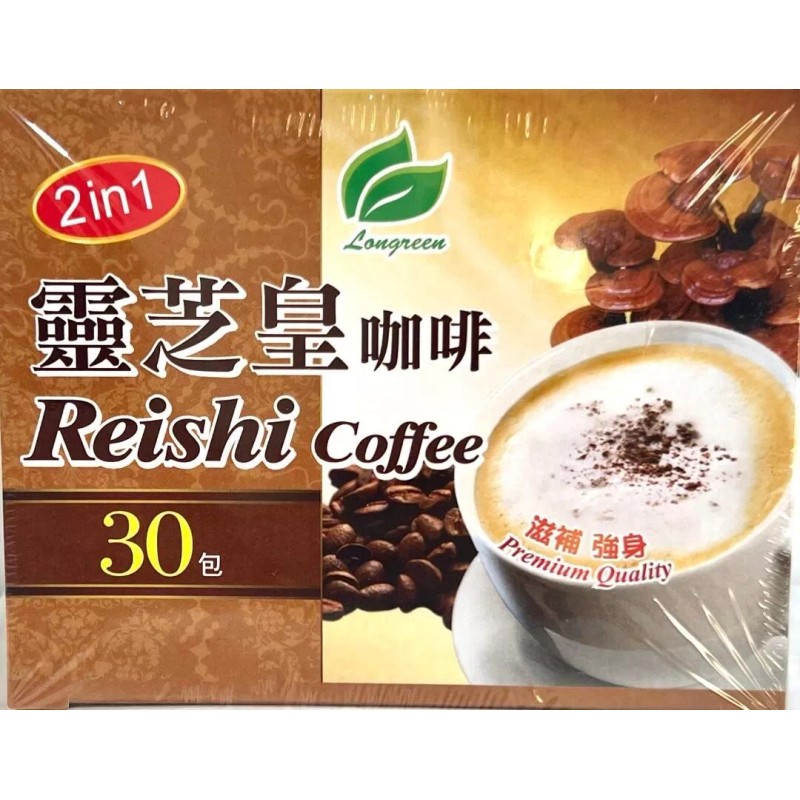 Longreen 2-In-1 Premium Quality Reishi Coffee 30 Sachets x 18g