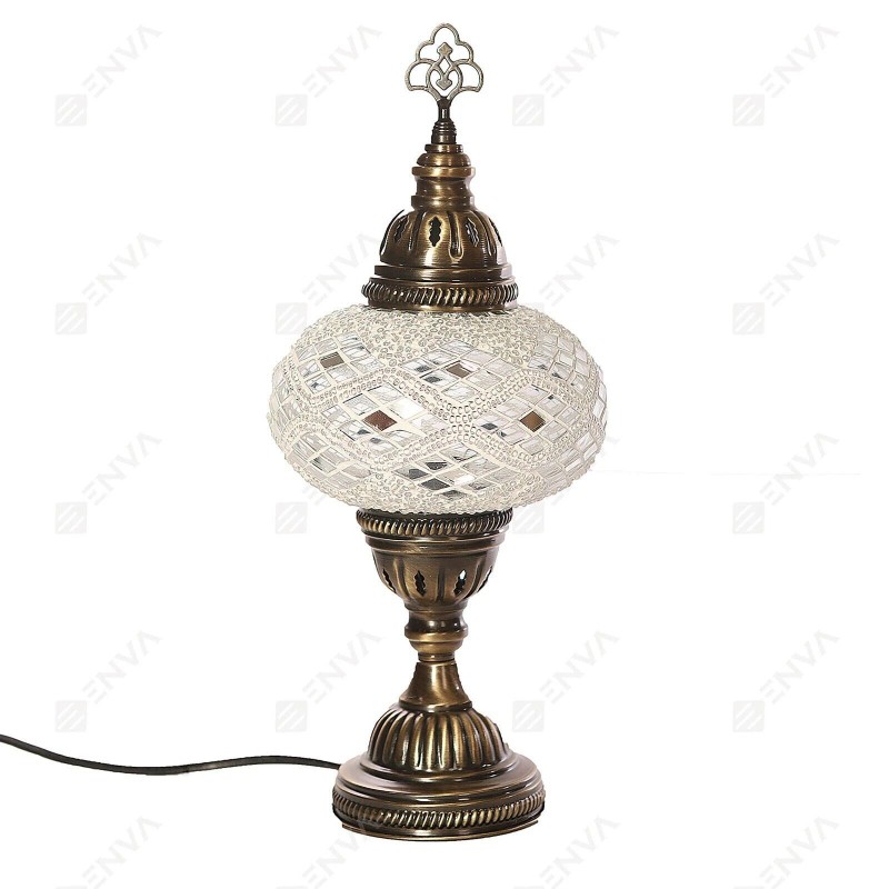 Enva Turkish Moroccan Glass Mosaic Table Bedside Tiffany Night Lamp