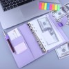 HAUTOCO PU Leather A6 Budget Binder Cover, Refillable 6 Ring