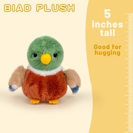 Adorlynetty Mallard Duck Stuffed Animal 5 inches Mallard Plush Little Bird Plush Toy - Realistic Mallard Stuffed Animal, Cute Little Bird Plushie as Gift for Your Kids Friends