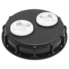 ZUDKSUY 6.5 Inch IBC Tote Tank Lids Cover with 2 Plug Fine Thread, Chemical Resistance IBC Tank Cover for Chemical and Other Industries Storage Tank