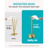 Brushed Gold Toilet Paper Holder Stand Freestanding, Weighted Base, 22