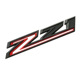 2 Pack 2019-2025 Z71 Emblem Decals Side Badges Compatible with Silverado Z71 Parts 84632695 (Black Red)