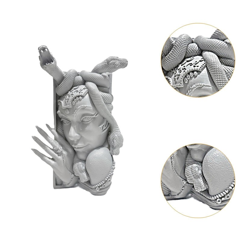 Vaveren Snake Women Face Bookend Medusa Head Book Nooks Unique