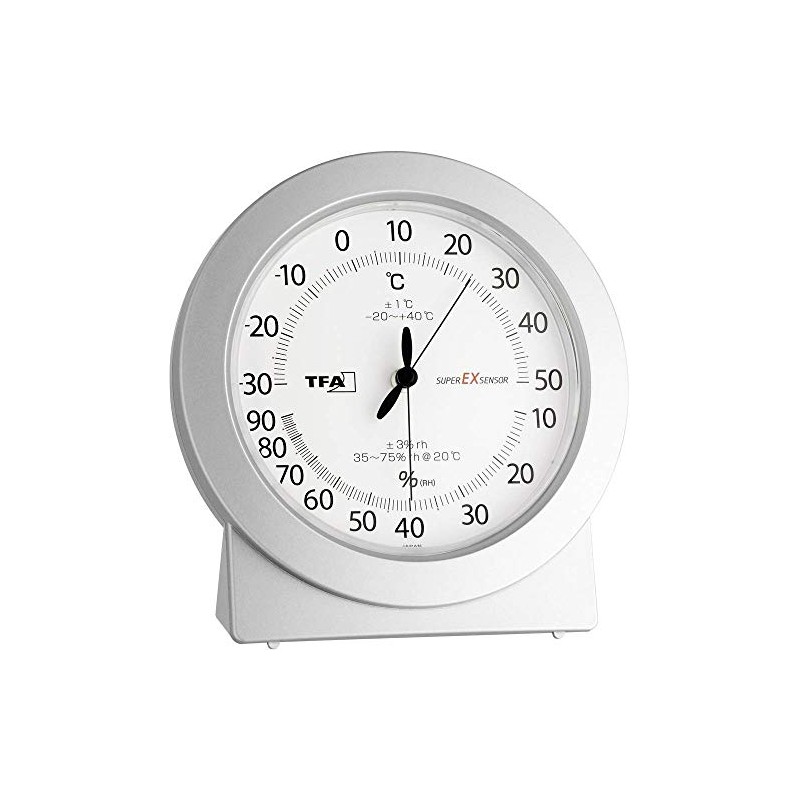 Precision Thermo-Hygrometer, FE, Plastic Silver White TFA