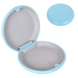 Vesaneae Dental Retainer Box, Orthodontic Teeth Aligner Case, Mouth Guard Case, Portable Cute Retainer Case for Dentures and Dental Appliances (Blue)