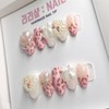 Mine World St Pink Leopard Hip Gyaru Handmade Nail -