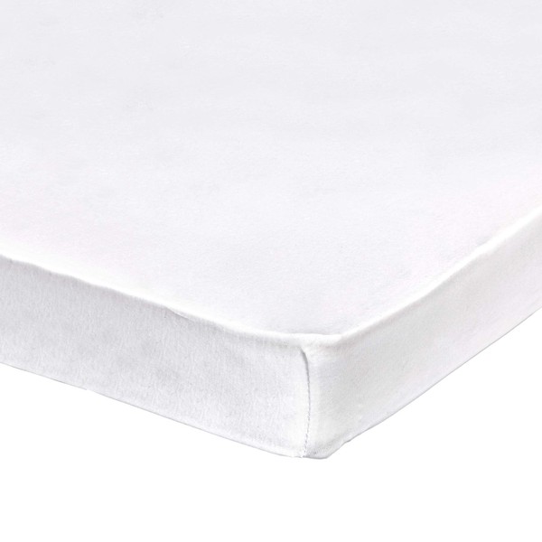 (60cm x 100cm (MINI CRIB), Solid White) - Fitted Crib