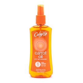 Calypso Carrot Oil SPF 6 with Tan Extender, Deep Tanning Moisturising Oil, Water Resistant, 200ml, Pack of 3