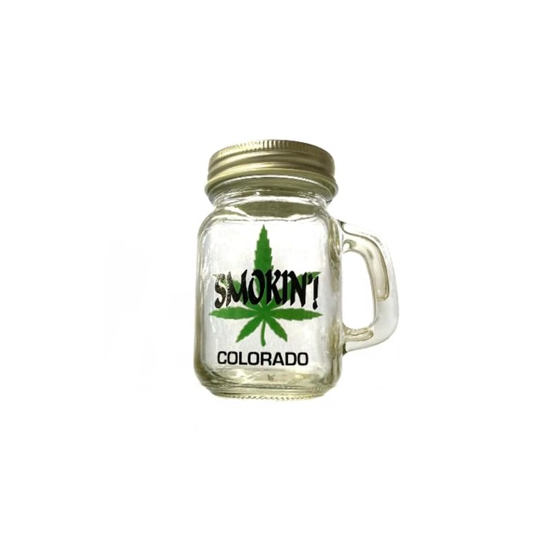Colorado Glass Stash Jar Souvenir with Lid