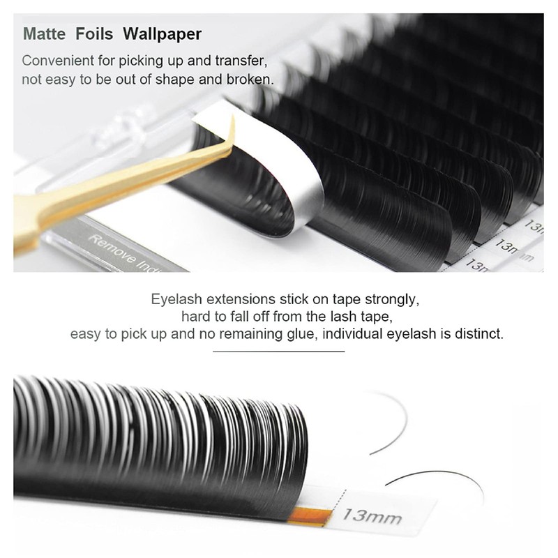 Costory Ellipse Flat Eyelash Extensions Split Tips Single Eyelash Extension