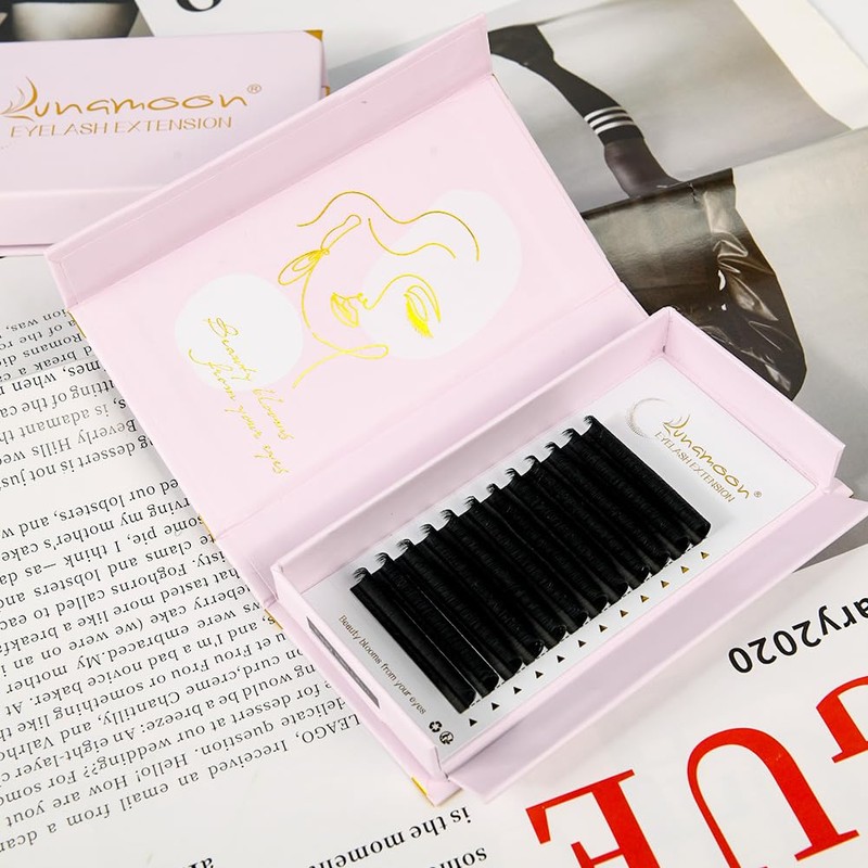 Lunamoon Easy Fan Lashes, Self-Fanning Eyelashes, 2D-20D Volume Eyelashes for