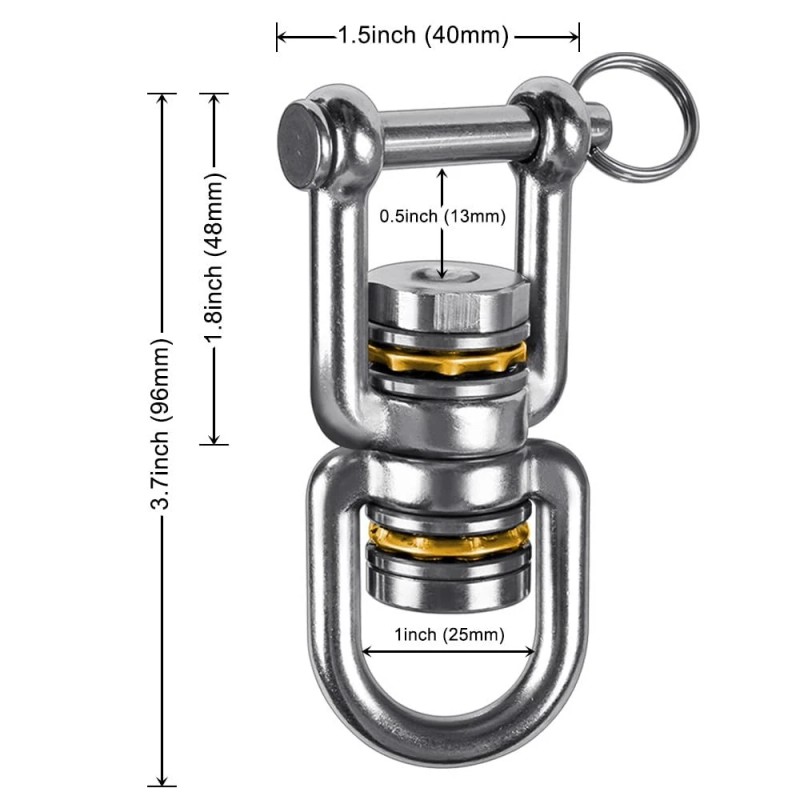 Benelabel Heavy Duty Swing Swivel Stainless Steel 360 Rotation Device
