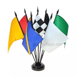Speedway Race Track Flag Set, "4x6" Inch Set of 7 stand Moukeren Racing Flag Set