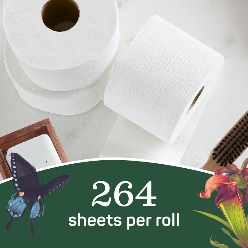 Aria 100% Recycled Toilet Paper, 24 Rolls, 3-Ply Soft Bath