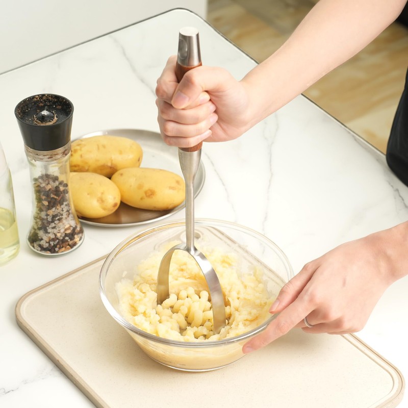 Potatoe Masher Stainless Steel - Heavy Duty Potato Mashed, Professional