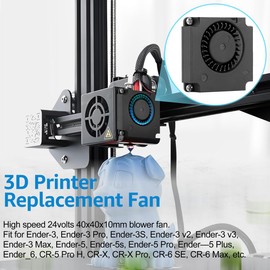 GDSTIME 40mm x 10mm 4010 Blower Fan 24V Dual Ball Bearing, Ender 3 Upgrade 24 Volt DC Brushless Hotend Part Cooling Fan 2 Pin with 3.3 FT Wires for Ender 3 V3 KE Ender 5 Pro CR-6 SE 3D Printer, 2-Pack