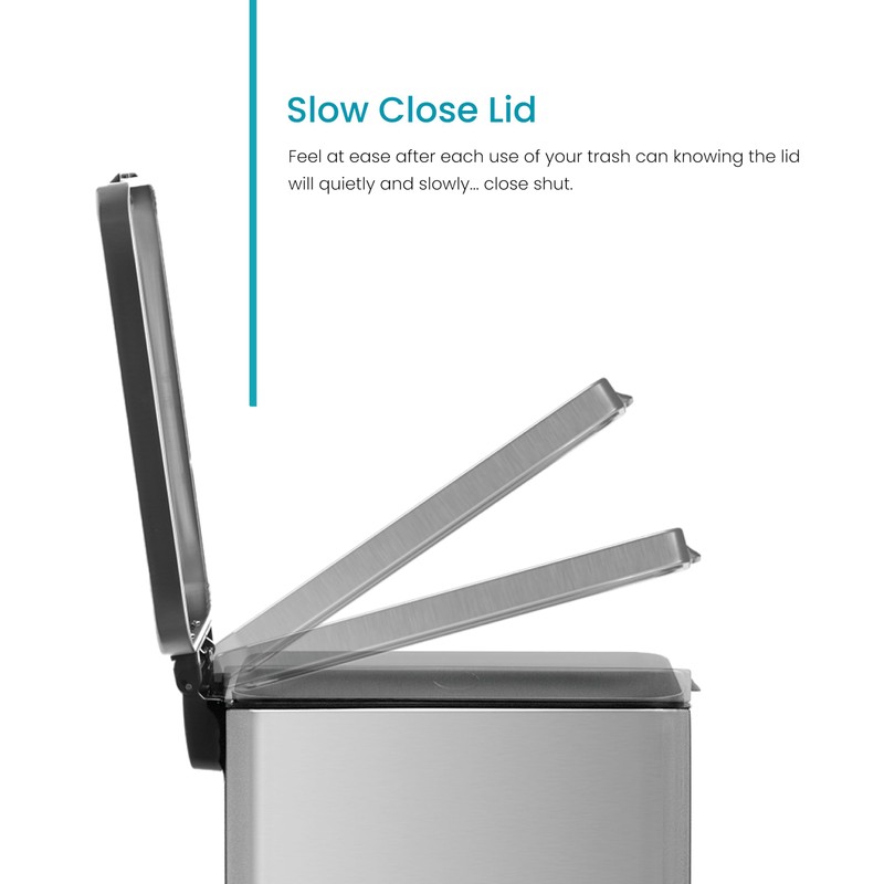 Home Zone Living 4 Gallon Slim Kitchen Trash Can with