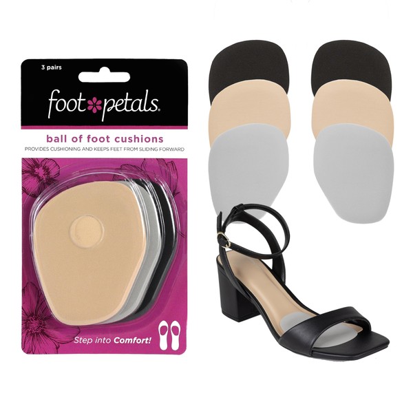 Foot Petals Fancy Feet Ball Cushion - Padded Insoles for High Heels and Other Uncomfortable Shoes