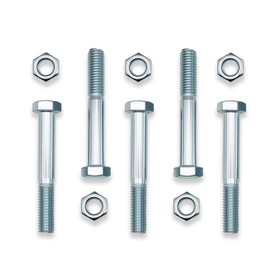 5 Pack Grade 2 Shear Bolts 1/2" x 3-1/2" Kit with Nylock Nuts,Heavy-Duty Rotary Cutter Replacement