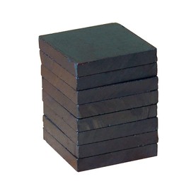 Good-L Ferrite Magnets, 0.1 x 1.0 inches (25 x 25 mm), 0.1 inch (4 mm) Thick, 20 Pieces