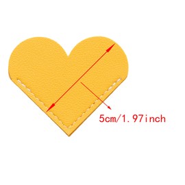 Lilaly 6 Pcs Leather Heart Bookmarks, Book Accessories for Women, Kids,Gifts for Book Lovers （Yellow * 2 & Pink * 2 & White * 2）