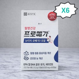Chong Kun Dang Health Promega Newtage Omega 3 Dual 60 capsules 6 boxes 6 months supply / 종근당건강 프로메가 뉴티지 오메가3 듀얼 60캡슐 6박스 6개월분