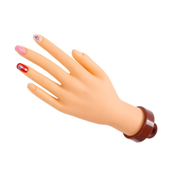 PACKOVE Manicure Training Hand Model Realistic Practice Hand for Nail