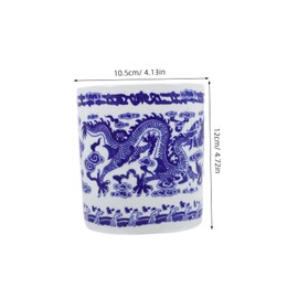 Operitacx Stifthalter Aus Blauem Und Weißem Porzellan Stiftebehälter-organizer Aufbewahrungsschubladen Speisekammerorganisatoren Und -aufbewahrung Korb Lagerung Textmarkerhalter Keramik