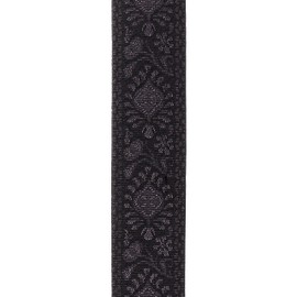 D'Addario Pad Locking Guitar Strap - Guitar Accessories - Electric Guitar Strap, Acoustic Guitar Strap, Acoustic Electric Guitar Strap & Bass Guitar Strap - Monterey Black Tubular