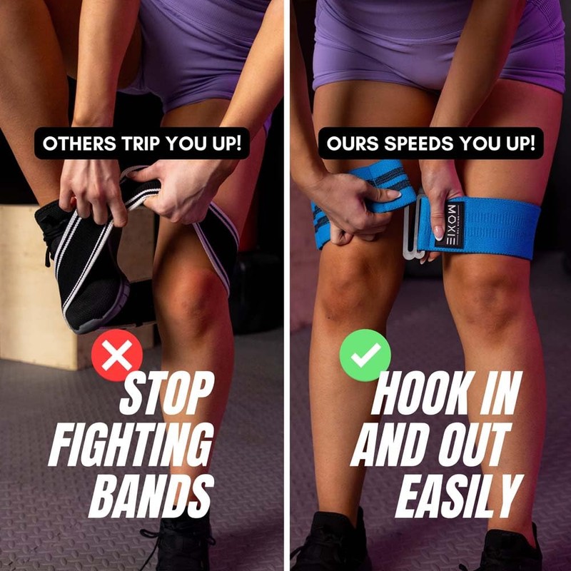 Adjustable Non-Slip Fabric Resistance Bands Set of 3 – Ideal