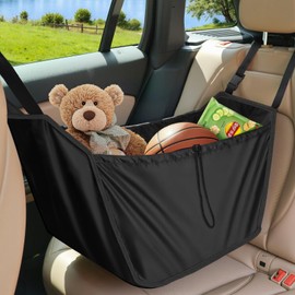 INFANZIA Car Hammock Bag, For Rear Seats, Large Storage Bag, Foldable, Eco Bag, Easy Installation, Shoulder Bag, Storage Pockets, Convenient, Durable, Thick, Shopping Bag, For Excursions, Cherry