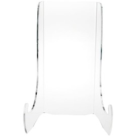 Plymor Clear Acrylic Flat Back Easel with Shallow Support Ledges, 15" H x 10.25" W x 8.75" D (2 Pack)