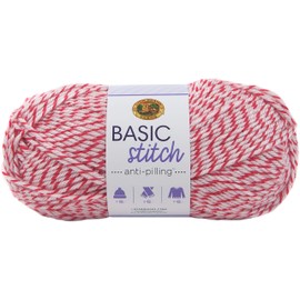 LION BRAND YARN Company Yarn Basic Stitch, Strawberry Twist