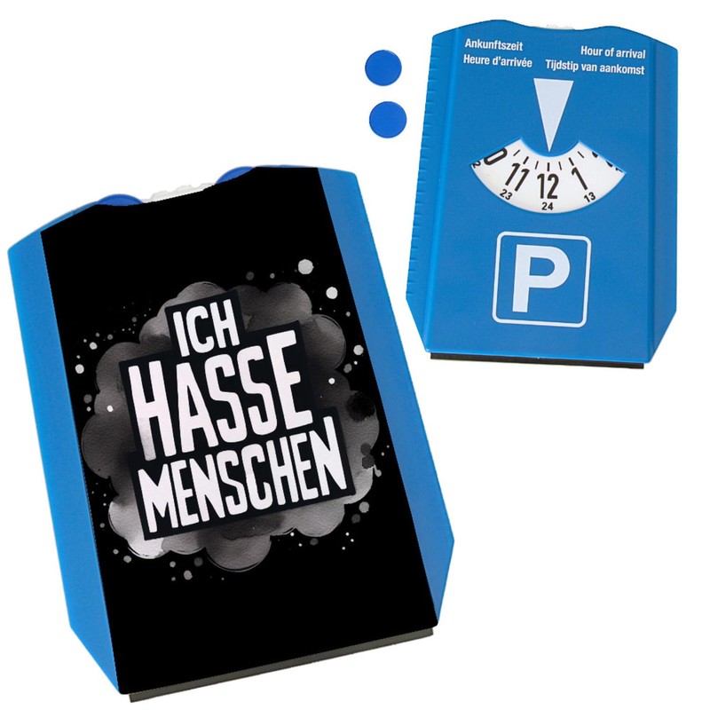 I Hate People Parking Disc White Thick Letters Text with
