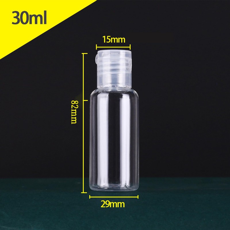 FuoooooGui Plastic Refillable Bottle 30ml Set of 4 Label Bottles