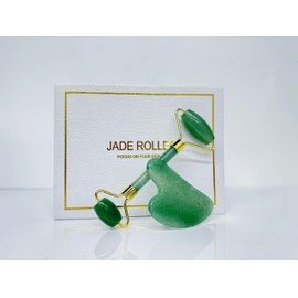 Jade Gua Sha Board and Face Roller Set, Jade Stone Gua Sha Facial Tool, Gua Sha and Jade Roller Set