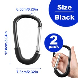 2PCS Heavy Duty Pram Clips Buggy Clips, Large Pram Hooks for Bags Pram Bag Clips, Stroller Carabiner Clips for Hanging Bag