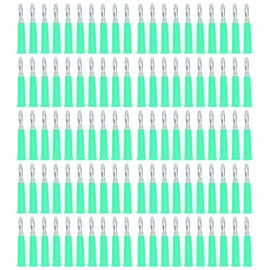 100Pcs Horn Banana Plug Brass Zinc Alloy ABS Welded Banana Plugs Connector for Truck Batteries 4mmGreen