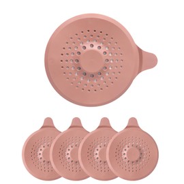 4 Pack Shower Drain Cover Hair Catcher, Silicone Hair Stopper with Suction Cup for Bathroom Shower Kitchen Bathtub