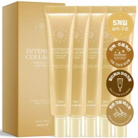 Merhent 메르헨트 콜라겐 미백 아이크림 40ml x 5개 주름개선 눈밑 눈가 꺼짐 처짐 지방 팔자 미간 다크써클 Merhent Collagen Brightening Eye Cream 40ml x 5 pcs for Wrinkle Improvement, Under Eye, Puffiness, Sagging, Nasolabial Folds, Glabellar Lines, Dark Circles [Collagen eye cream 40ml X 5 pie