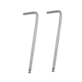 TOP-VIGOR 2Pcs 5/32" Ball End Hex Key Wrench, L Shaped Long Arm Allen Key for Household DIY, Professional Machine Repairing, CR-V