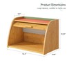 Vriccc Bread Box for Kitchen Countertop, Large Bamboo Wood Bread