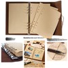 A5 Notebook Refillable, Vintage PU Leather Notebook Travel Journal Diary