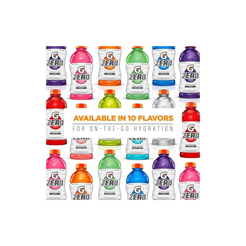 Gatorade Zero Sugar Thirst Quencher, Glacier Cherry Variety Pack, 12