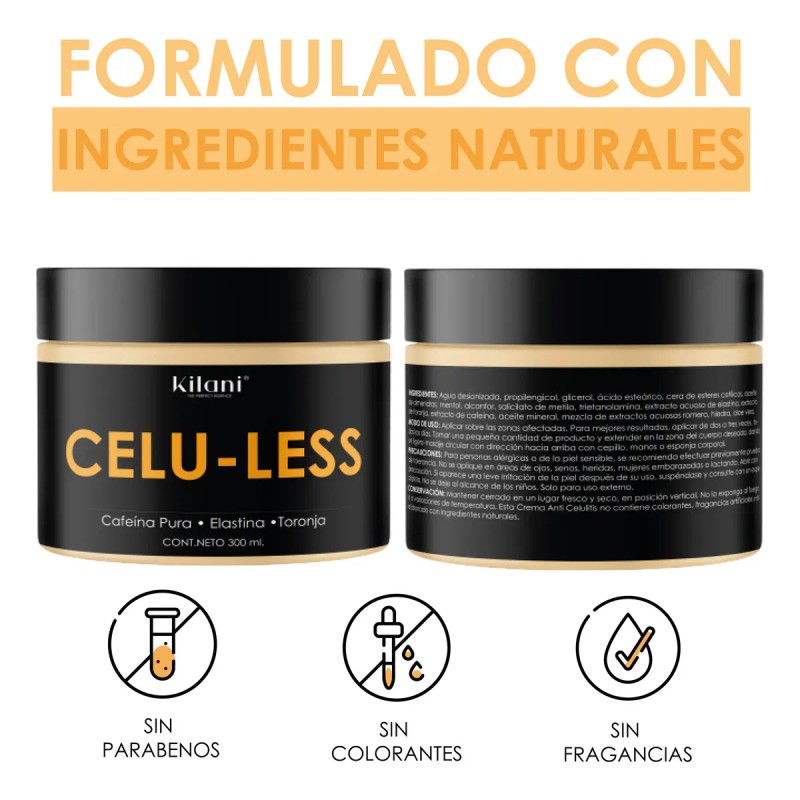 Crema Corporal Celulitis + Reafirmante - Cafeína Pura y Elastina